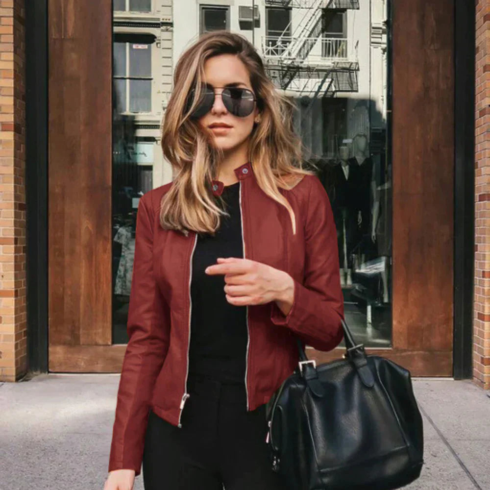 Aveline™ | Veste en cuir fabriquée à la main